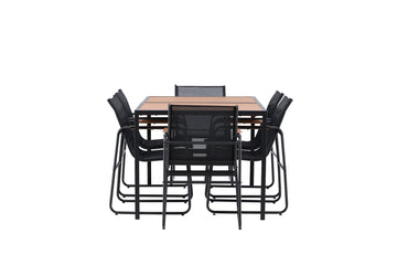 LAMPEDUSA Dining set, table and 6 chairs