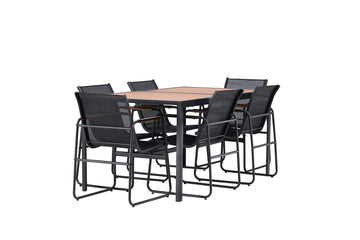 LAMPEDUSA Dining set, table and 6 chairs